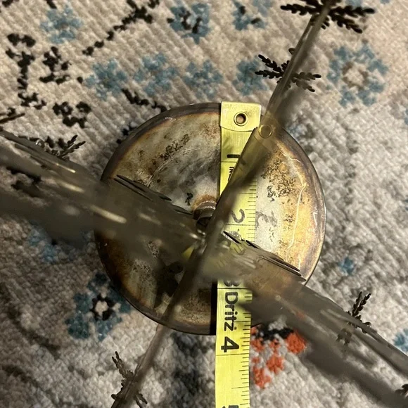 Vintage Metal Silver Snowflake Musicbox Decor - Picture 7 of 17